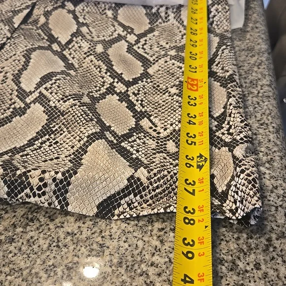 Faux Snakeskin Leather Trench Coat Duster Jacket Size: Xs - Picture 8 of 12